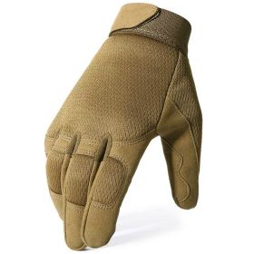 Tactical Gloves Camo Military Army Cycling Glove Sport Climbing Paintball Shooting Hunting Riding Ski Full Finger Mittens Men (Color: A9 Brown, size: S)